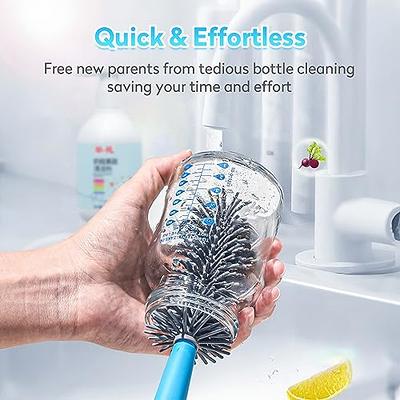 Bottle Brush, Bendable Long Handle Cleaner Brushes for Cleaning Neck  Bottles, Baby Bottles, Water Bottles, Tumblers, Flask, Bird Feeder, Vase  and Home