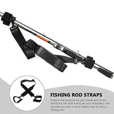 Fishing Rod Protector Set Elastic Pole Tip Cover + Wrap Band Strap 