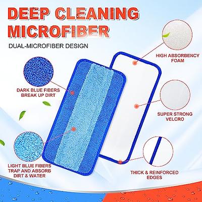 DR DAPPER Reusable Mop Pad Refills Compatible with Swiffer WetJet