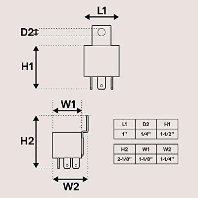 10 Pack 30/40 AMP Waterproof 5-Pin 12V Relay Switch （Spdt）For 12 Volt  Automotive