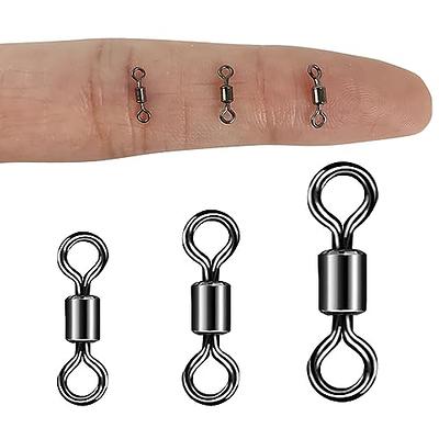 EUPHENG 50/60PCS Micro Swivels for Fly Fishing, High Strength