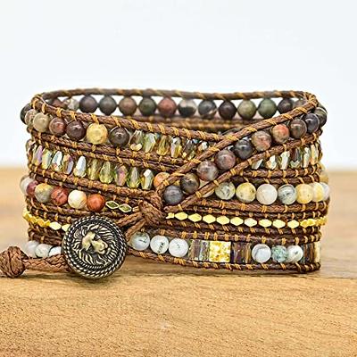 BOKIIWAY Handmade Beaded Boho Watch Bracelet Band Compatible with Apple  Watch 38mm/40mm/41mm/42mm/44mm/45mm-Watch Strap for Iwatch Series