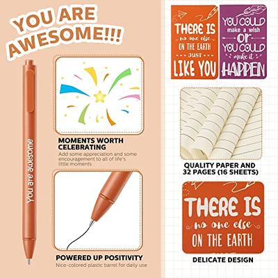 Funrous 32 Pcs Motivational Quote Pens Inspirational Notepads Mini