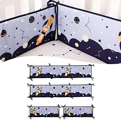  4 Pieces Críb Bùmpers Soft Cotton Padded,Crib Protector Cotton Bumpers  Cushion Crib Cotton Padding for Sides,Breathable Mesh Crib Liner Crib  Bumper Pads for Boys Girls[4Pcs/Set] (M-403) : Baby