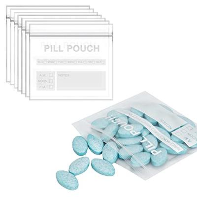 Pill Pouch Bags Zippered Pill Pouch Reusable Pill Baggies Clear