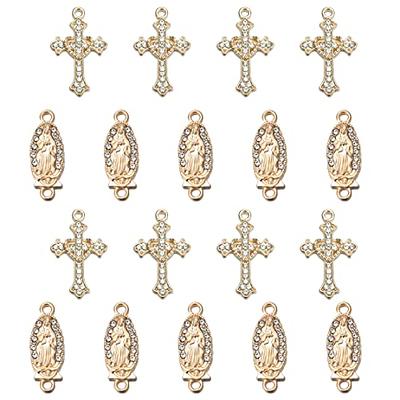 LiHan1028 30pcs Mixed Rhinestones Religious Cross Virgin Mary Jewelry  Pendant Necklace Bracelets Earrings Making Supplies DIY. - Yahoo Shopping