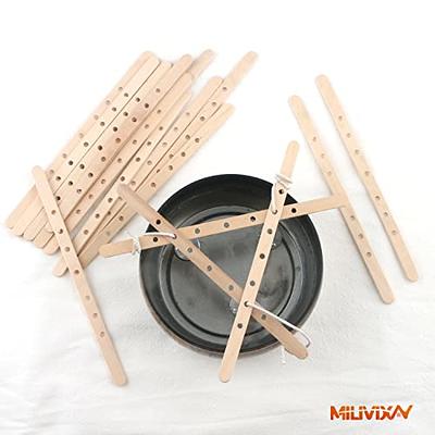 100pcs Wooden Candle Wick Holders for 3 Wick Candles,Candle Wick Holder for  Candle Making,7Holes Candle Wicks Centering Device,Wick Holders for Large