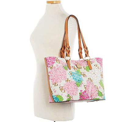 Dooney Bourke Handbag Hydrangea Monogram Nelly Tote Cream