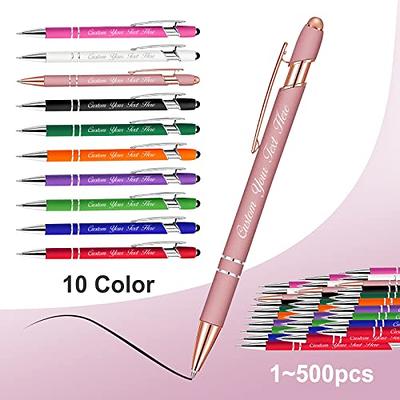 EZPENCILS & GIFTS Blank Pens Bulk - Colored Ballpoint Pens - Silver Accents  and Black Grip - Blue Ink - Bullet Pens – Silver Body - 10 Pcs