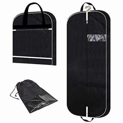 Zilink Garment Bag Suit Bags for Travel and Storage 43 inches Gusseted Suit  Cover Protector for with 2 Large Mesh Pockets and 2 Carry Handles for Suit