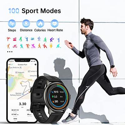 Watch PRO Smart Watch with Bluetooth Call, 1.96 Smartwatch for Men Women  IP68 Waterproof, Fitness Tracker 100 Sport Modes with Heart Rate Monitor  for