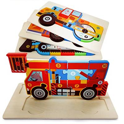 4pcs Wooden Puzzles Animals Jigsaws Puzzle Toys For Kids, Interesting  Dinosaur Puzzle Educational Toys, Wonderful Gifts For Kids 3+ Year Olds