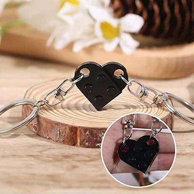 KINBOM Heart Keychain Set, 2pcs Matching Heart Keychain Couple Keychains  Small Heart Decorations for Party, Valentines Gift for Girlfriend Boyfriend  (Black) - Yahoo Shopping