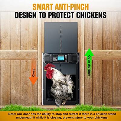 Solar Automatic Chicken Coop Door Opener Cage Closer Timer Light Sensor LCD