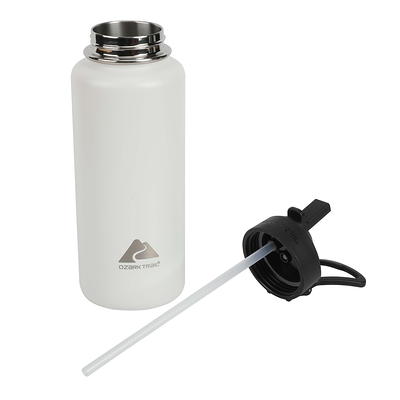Ozark Trail 40 oz Vacuum Insulated Stainless Steel Tumbler White Color  Handle