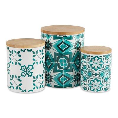 Martha Stewart 6 Piece Stoneware Kitchen Canister Set