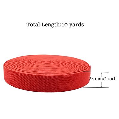 Dortrue 1 Inch 10 Yard Red Sewing Elastic Band Heavy Stretch High