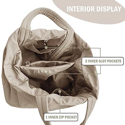 Large Nylon Tote Bag with Zipper