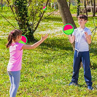 Aoibrloy Toss Catch Ball Set, 3 Set Catch Game for Kids with 6 Paddles and  3 Balls, Catch Game Toys Outdoor Paddle Ball Beach Games Gift for Kids and