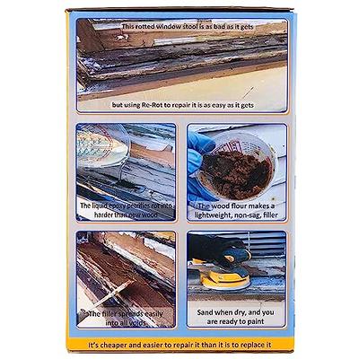 Re-Rot 48 oz. Wood Rot Repair Epoxy Kit – Restores All Water or Sun Damaged  Woods