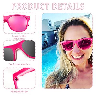 SUNOVELTIES 12 Pack Retro Neon Color Sunglasses Classic Mirrored Lenses  Glasses Men/Women Eyewear for Birthday Bachelorette Summer Vacation Parties  - Yahoo Shopping