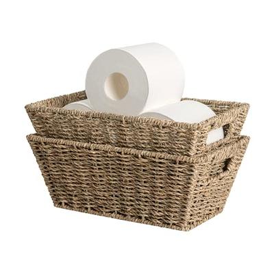 DUOER Storage Basket Wicker Baskets for Organizing with Handle Decorative Storage  Bins for Countertop Toilet Paper Storage Basket for Toilet Tank Top Small  Baskets Set (Set of 2,natural) - Yahoo Shopping