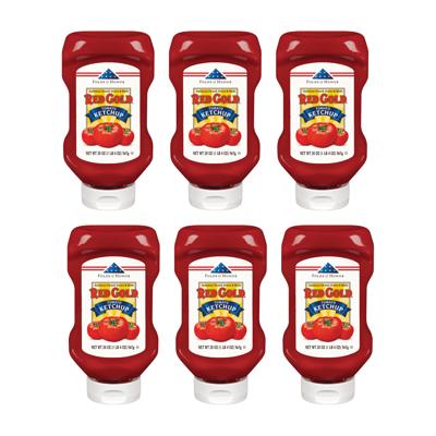 Premium Tomato Ketchup 20 oz Sqeeze Bottle, Red Gold