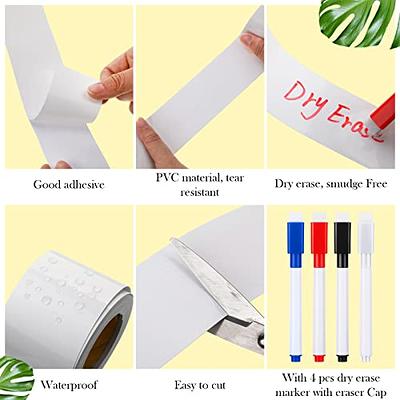 Sherr 2 Rolls Whiteboard Dry Erase Tape 2 x 10 Yards Each Roll Whiteboard Dry  Erase