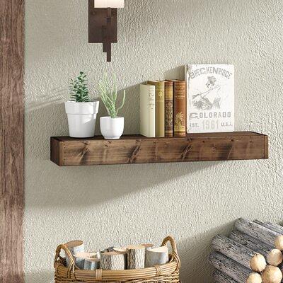 Sporgh 2 Piece Pine Solid Wood Floating Shelf (Set of 2) Gracie Oaks Finish: Dark Walnut, Size: 36 L x 5.5 W