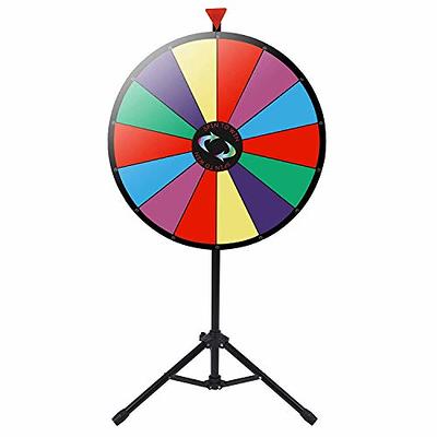 iElyiEsy 18 Inch Spinning Wheel for Prize 14 Slots Tabletop Prize Wheel  Spinner with Stand, Dry Erase Marker and Eraser for Trade Show Carnival  Party