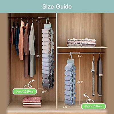 DHSFKBE Legging Organizer Storage - 2PCS T Shirt Organizer, Hanging Closet  Organizers and Storage with 26 Roll Independent Compartments for Yoga  Pants, Towel, Bathing Suit (Grey) - Yahoo Shopping