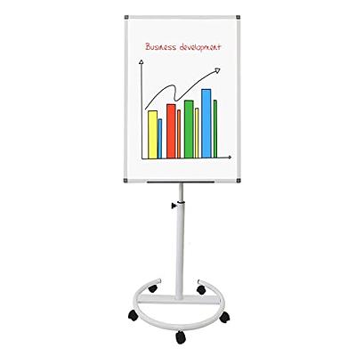 MAKELLO Flip Chart Easel Magnetic White Board with Stand for