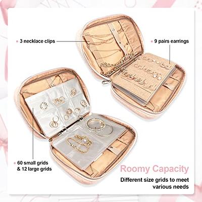 AVELIO High Capacity Jewelry Organizer Travel Earring Organizer Case  Transparent Jewelry Storage Book for Accesorios, Earring, Necklace, Ring,  With