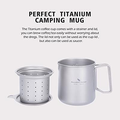 Titanium Coffee Mug 350 ml ultra-light 56 gram camping hiking