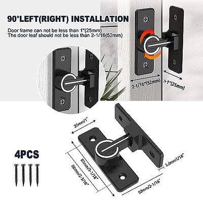 Barn Door Lock Hardware, 90 Degree Heavy Duty Gate Latches Flip