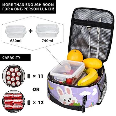 Insulated Lunch Bag Women Girls, Reusable Cute Tote Lunch Box For