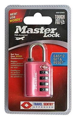 Master Lock Padlock, Set Your Own Combination Luggage Lock, 1-3/16 Wide,  647d : Target