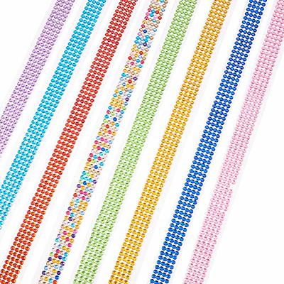 2 Rolls Self-Adhesive Rhinestones Tape Crystal Bling Stickers Diamante  Stickers Book Cards Scrapbook Crafts Embellishment