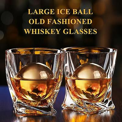 AIBIRUI Round Ice Cube Mold,8 PCS x 1.8 inch Whiskey Ice Cubes,Circle Ice  Cube Tray with Lid,Large Ice Ball Maker Mold Sphere Ice Cube,Large Ice Cube