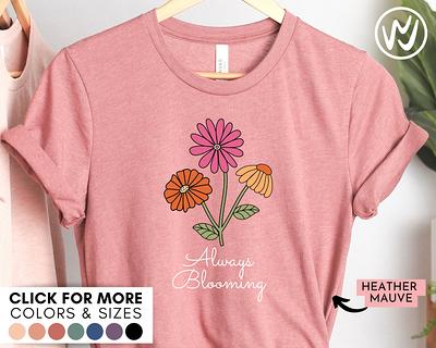 Women's Flower T-Shirt - Cute T-Shirt 