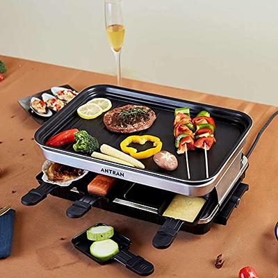 Smokeless Grill Indoor, CUSIMAX Electric Grill, 1500W Indoor Grill,  Portable Korean BBQ Grill with LED Smart Display & Tempered Glass Lid,  Non-stick