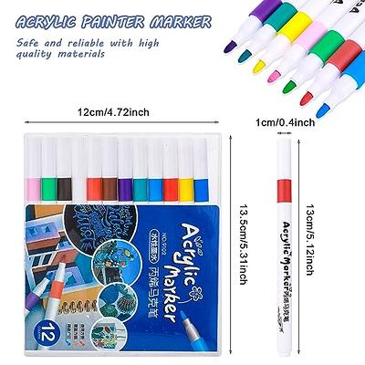 Paint Markers 12 Colors Acrylic Paint Pens Acrylic Paint Markers for Rocks  Wood Fabric Canvas Glass Ceramic Scrapbooking Supplies Medium Tip Paint  Markers for Kids Adults - Yahoo Shopping