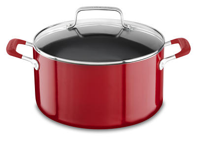 Ecolution Bliss Saucepan with Glass Lid, 2 Quart, Candy Apple