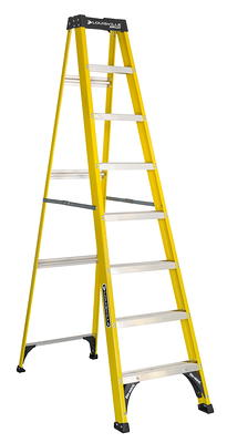 Louisville Ladder 8-Foot Fiberglass Cross Step Ladder - 300 lbs Capacity