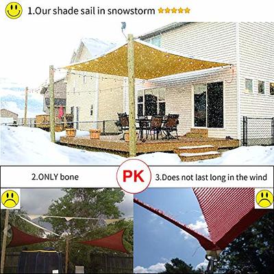 Outdoor Sun Shade Sail Canopy, 10' x 14' Rectangle Shade Cloth Patio Cover  - UV Resistant Sunshade Fabric Awning Shelter for Deck Yard Garden Carport