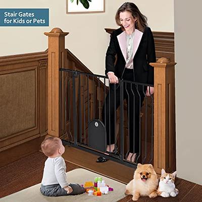 29.5-48.4'' Baby Gate Baby Fences, 30 Tall Pressure Mounted For Doorway  Stairs, Black