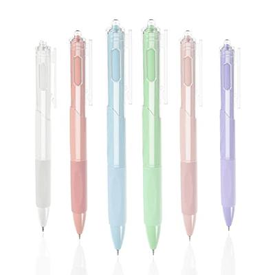 Temiary 5Pcs 0.5mm Retractable Aesthetic Gel Ink Pens, Cute Gel Pen No  Smudge for Journaling Note Taking, Fine Point Smooth Writing Pen for Home