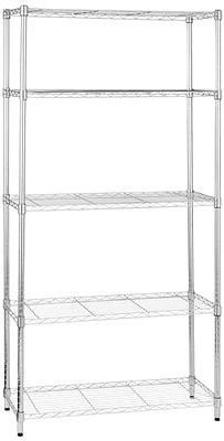 Basics 5-Shelf Adjustable, Heavy Duty Storage Shelving Unit