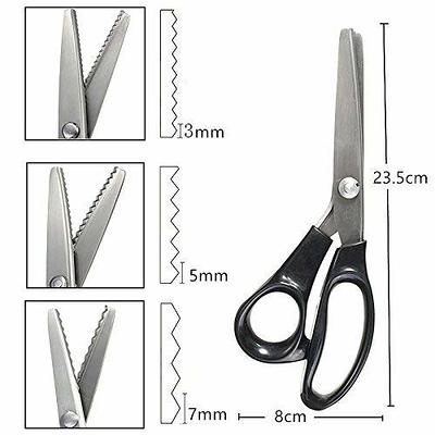 Professional Pinking Shears, Comfort Grip Handle Stainless Steel Dressmaking  Scissors Sewing Art Craft Cut Tool, Serrated and Scalloped Blade Cutting  Scissor for Fabric Decoration (Scalloped 3mm) - Yahoo Shopping