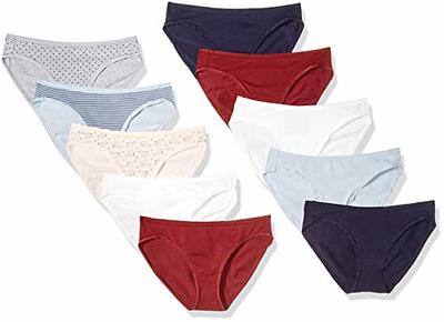 Maidenform Bikini Underwear Panties, Women's Cotton Stretch Tagless Panty 3  Pack